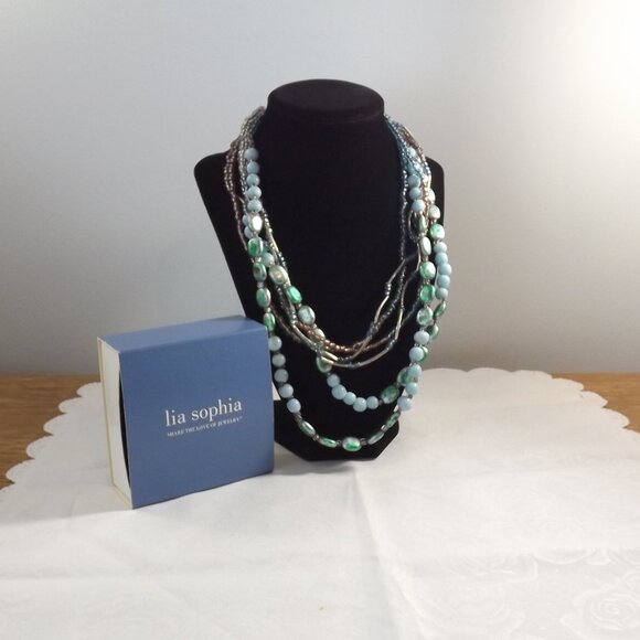 Lia Sophia Multi-Strand Beaded Necklace - Picture 9 of 10